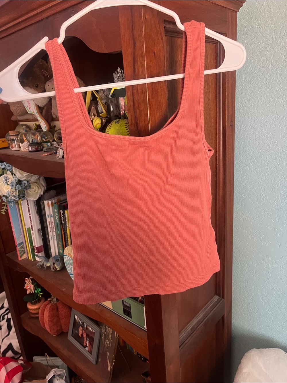 Old Navy Coral Ribbed Tank Top